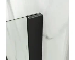 Walk In SCHULTE Alexa Style 2.0 ExpressPlus 120 cm Profil schwarz Klarglas schmutzabweisende Glasbeschichtung Türanschlag links