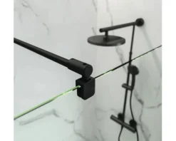Walk In SCHULTE Alexa Style 2.0 ExpressPlus 120 cm Profil schwarz Klarglas schmutzabweisende Glasbeschichtung Türanschlag links