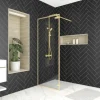 Walk In Aurlane Golden Edge 80 x 200 cm Profil gold Klarglas Reversibel