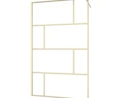 Walk In mit Aurlane Bricks Gold 120 x 200 cm Profil gold Klarglas Reversibel