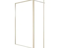 Walk In mit Klappwand Aurlane Golden Edge 120 + 40 x 200 cm Profil gold Klarglas Reversibel