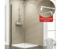 Walk In M6 SCHULTE MasterClass ExpressPlus 90 cm Profil chrom Klarglas schmutzabweisende Glasbeschichtung