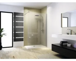 Walk In M8 SCHULTE MasterClass ExpressPlus 90 cm Profil chrom Klarglas schmutzabweisende Glasbeschichtung