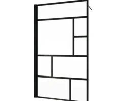 Walk In SCHULTE Alexa Style 2.0 Black Style ExpressPlus 140 cm Profil schwarz Glasdekor Atelier