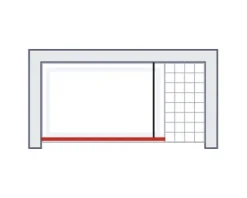 Walk In SCHULTE Alexa Style 2.0 Black Style ExpressPlus 140 cm Profil schwarz Glasdekor Atelier