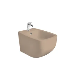 Wandbidet, matt sandbeige, aus Sanitärkeramik | Mozart