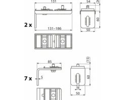 Wandhalterungen Set niedrig AS-SET02