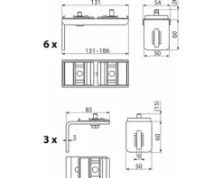Wandhalterungen Set niedrig AS-SET03