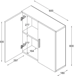 Wandregal Badregal Badmöbel Wandschrank Landos