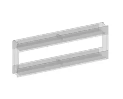 Wandregal für Spiegel Devo Etna 2.0 BxHxT 100x36x11 cm schwarz ET2-PLM100-L09