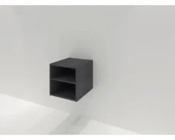 Wandregal Sanox Frozen BxHxT 40 x 40 x 45 cm Frontfarbe black oak