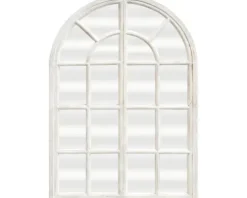 Wandspiegel Fenster Holz weiß 60x90 cm