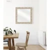 Wandspiegel Kunststoff Shabby braun weiß 49x49 cm