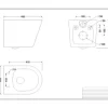 Wand-WC Set Nakia Tiefspüler ohne Spülrand kurz dunkelgrau matt mit WC-Sitz 1281410