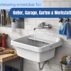 Waschbecken Ausgussbecken Kunststoff Keller Waschbecken Werkstatt Handwaschbecken Garage Ausgusswaschbecken Spülbecken Waschküche Waschtrog Garten Ausgussbecken Set