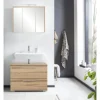Waschbeckenunterschrank Möbelpartner Carlos BxHxT 60.2x59.1x35 cm eiche landhaus