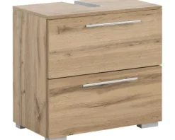Waschbeckenunterschrank Möbelpartner Carlos BxHxT 60.2x59.1x35 cm eiche landhaus