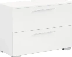 Waschbeckenunterschrank Möbelpartner Carlos BxHxT 80.2x59.1x35 cm perlweiss