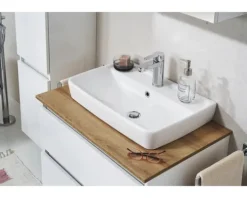 Waschplatz Pelipal Quickset 360 BxHxT 78 x 64,2 x 50 cm Frontfarbe weiß mit Keramik-Waschtisch weiß 360.078002