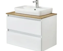 Waschplatz Pelipal Quickset 360 BxHxT 78 x 64,2 x 50 cm Frontfarbe weiß mit Keramik-Waschtisch weiß 360.078002