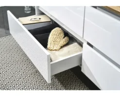 Waschplatz Pelipal Quickset 360 BxHxT 113 x 64,2 x 50 cm Frontfarbe weiß mit Keramik-Waschtisch weiß 360.110003