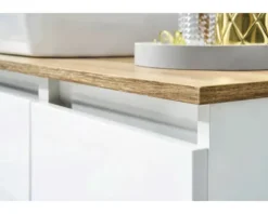 Waschplatz Pelipal Quickset 360 BxHxT 113 x 64,2 x 50 cm Frontfarbe weiß mit Keramik-Waschtisch weiß 360.110003