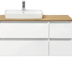 Waschplatz Pelipal Quickset 360 BxHxT 113 x 64,2 x 50 cm Frontfarbe weiß mit Keramik-Waschtisch weiß 360.110003