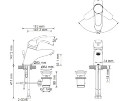 Waschtischarmatur Lenz LIANA chrom glänzend 46010602