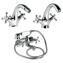 Waschtisch-, Bidet-und Wannenarmatur mit Kreuzgriff | Narciso