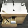 Waschtisch mit Unterschrank Differnz Sofi BxHxT 80 x 72 cm x 46 cm Frontfarbe eiche