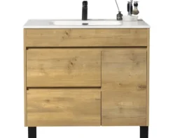 Waschtisch mit Unterschrank Differnz Sofi BxHxT 80 x 72 cm x 46 cm Frontfarbe eiche