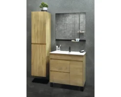 Waschtisch mit Unterschrank Differnz Sofi BxHxT 80 x 72 cm x 46 cm Frontfarbe eiche
