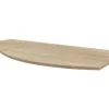 Waschtischplatte Baden Haus Vague 104 x 51 cm Holz Tabak-Eiche ohne Ausschnitt rechts