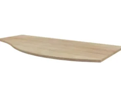 Waschtischplatte Baden Haus Vague 104 x 51 cm Holz Tabak-Eiche ohne Ausschnitt rechts