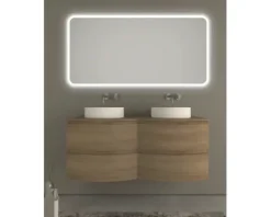 Waschtischplatte Baden Haus 138 x 51 cm Holz Ohne Ausschnitt