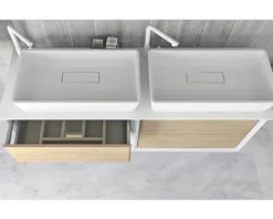 Waschtischplatte Baden Haus 1410 x 460 mm Uni Ohne Ausschnitt