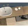 Waschtischplatte Baden Haus 60 x 43 cm Tabacco Holz Ohne Ausschnitt