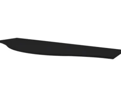 Waschtischplatte Baden Haus Vague 138 x 51 cm Uni schwarz matt ohne Ausschnitt