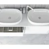Waschtischplatte Baden Haus 141 x 46 cm Uni Ohne Ausschnitt