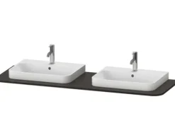 Waschtischplatte DURAVIT Happy D.2 Plus 1600 x 550 mm Holz mit 2 Ausschnitte