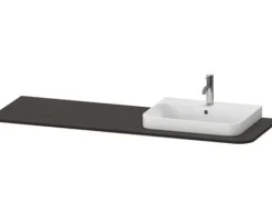 Waschtischplatte DURAVIT Happy D.2 Plus 1600 x 550 mm Holz mit Ausschnitt rechts