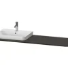 Waschtischplatte DURAVIT Happy D.2 Plus 1600 x 550 mm Holz mit Ausschnitt links
