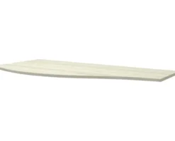 Waschtischplatte Baden Haus Vague 104 x 51 cm Holz Eiche grau ohne Ausschnitt links