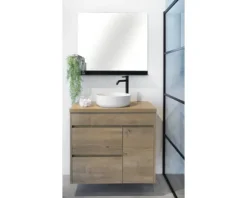 Waschtischplatte Differnz 81 x 46 cm Holz Ohne Ausschnitt