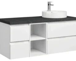 Waschtischplatte Pelipal 1180 x 445 mm Schiefer Ohne Ausschnitt