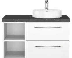 Waschtischplatte Pelipal 880 x 445 mm Schiefer Ohne Ausschnitt