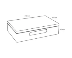Waschtischplatte und Regal Differnz Hura 47x26x1 cm Eiche 38.005.98