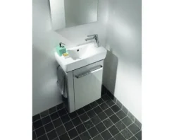 Waschtischunterschrank GEBERIT Renova Comprimo Renova Compact BxHxT 44,8 x 60,4 cm x 22,2 cm Frontfarbe grau hochglanz 862251000