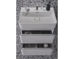 Waschtischunterschrank Ideal Standard Adapto BxHxT 57 x 49 cm x 41,7 cm Frontfarbe weiß glänzend glanz T4300WG