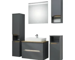 Waschtischunterschrank Pelipal Quickset 357 BxHxT 72 x 51,3 cm x 44 cm Frontfarbe grau matt 357.017213
